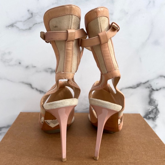 Balenciaga leather and suede ankle-wrap gladiator sandal size IT 39 US 9 - Picture 5 of 16